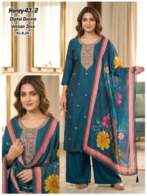 Desi kudi vatican silk 3pcs kurtis wholesale